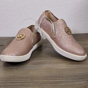 New No Box Michael Kors - Araceli Girls Sz 3 Rose Gold Slip-on Fashion Sneakers